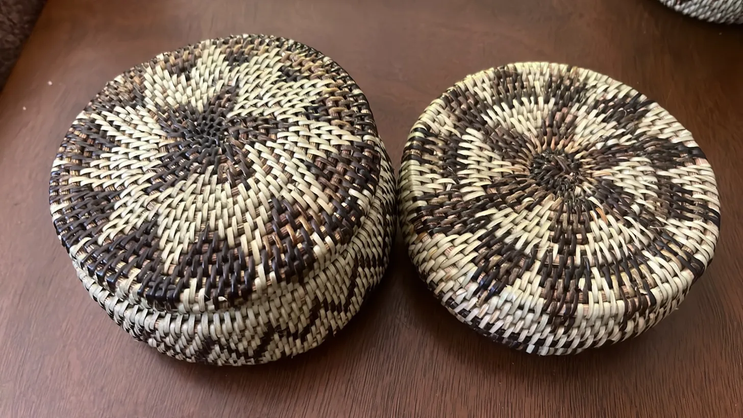 Pair of handwoven Mangyan baskets