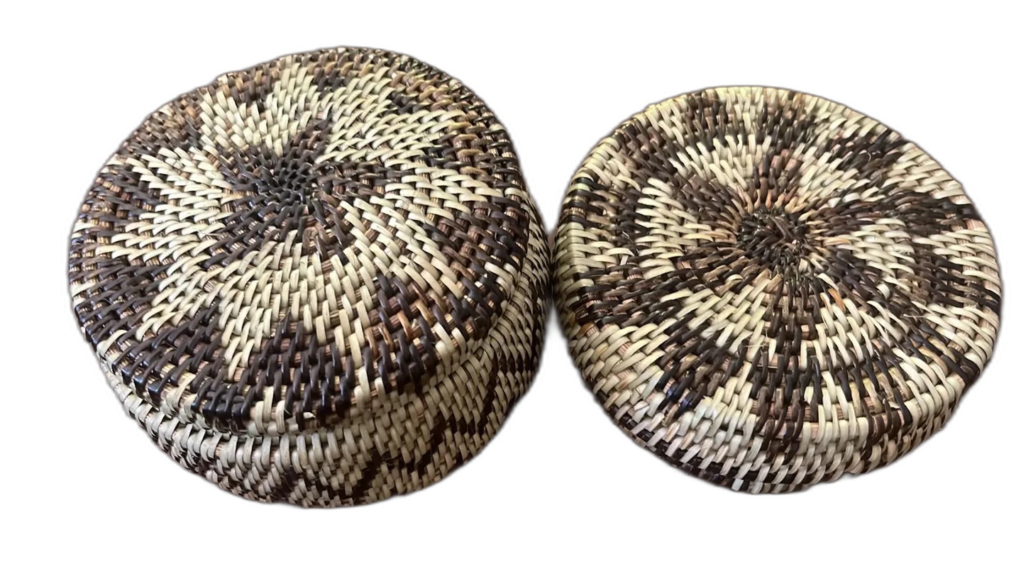 A set of handwoven Mangyan coasters