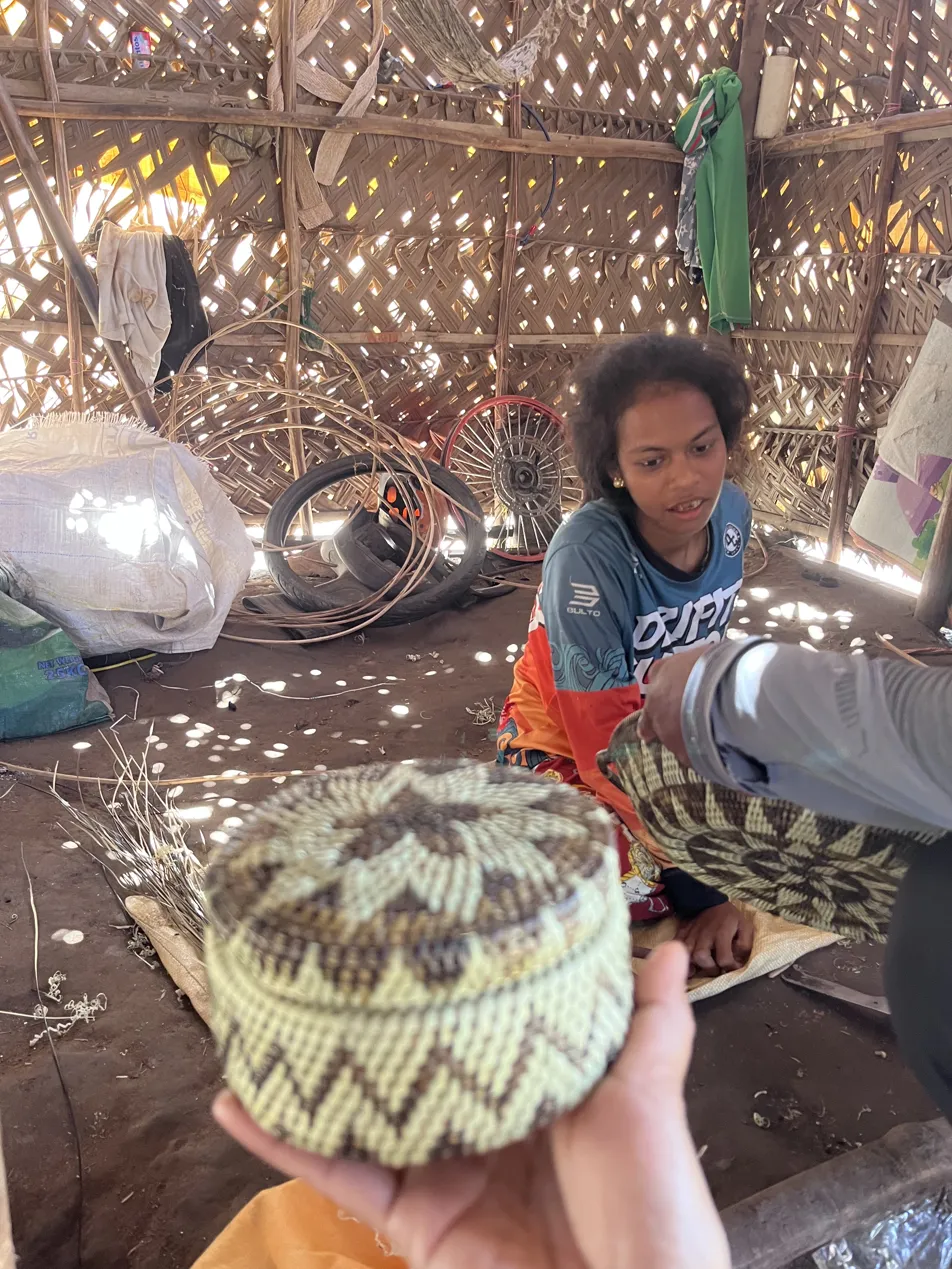 A basket inspected and sourced directly from the weaver